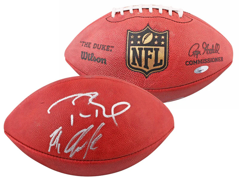 Tom Brady & Rob Gronkowski Dual Signed The Duke NFL Wilson Football with Fanatics COA